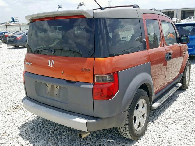 5J6YH18503L014706 - 2003 HONDA ELEMENT EX ORANGE photo 4