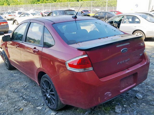 1FAHP3GN9AW271130 - 2010 FORD FOCUS SES RED photo 3