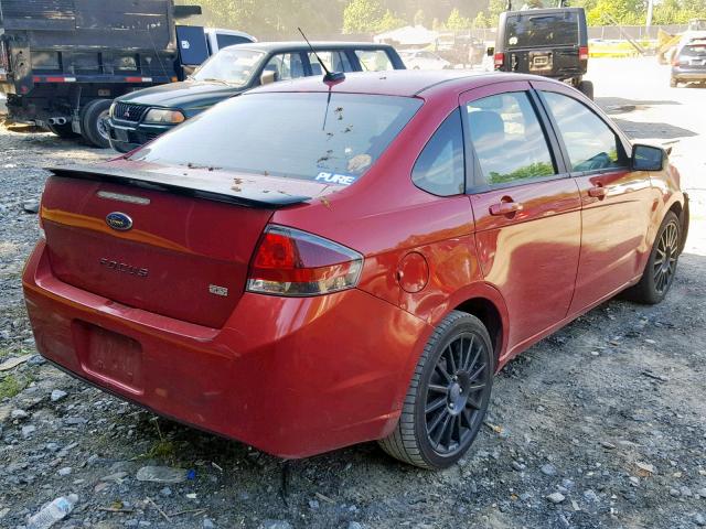 1FAHP3GN9AW271130 - 2010 FORD FOCUS SES RED photo 4