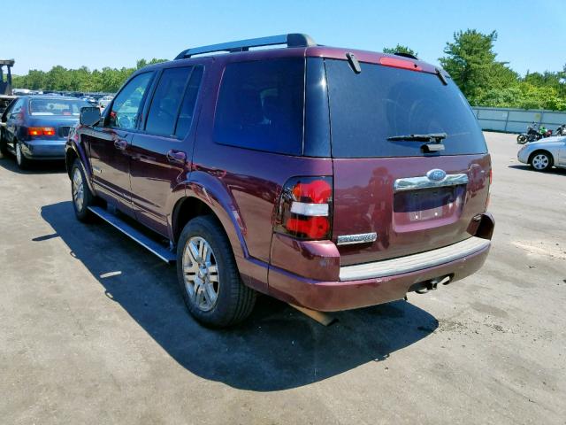 1FMEU75E97UB73151 - 2007 FORD EXPLORER L BURGUNDY photo 3