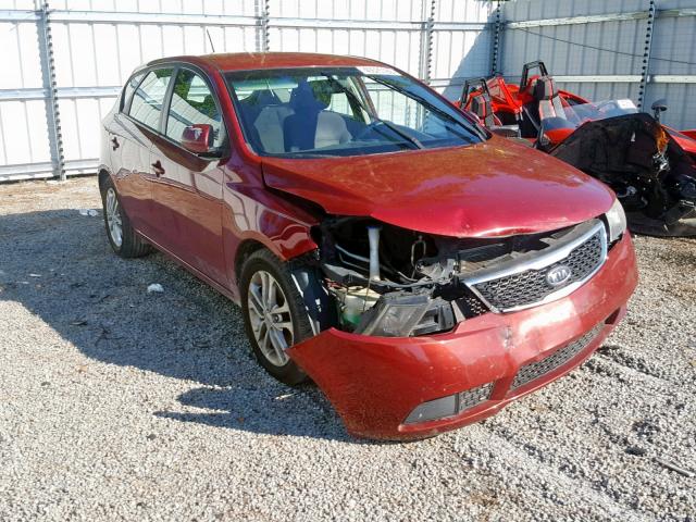 KNAFU5A26B5368536 - 2011 KIA FORTE EX RED photo 1