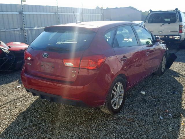 KNAFU5A26B5368536 - 2011 KIA FORTE EX RED photo 4