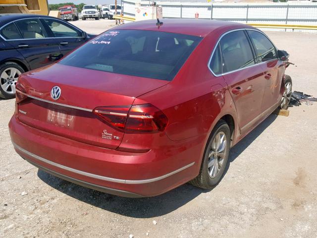 1VWAT7A39HC051128 - 2017 VOLKSWAGEN PASSAT S MAROON photo 4