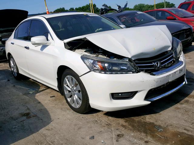 1HGCR3F8XEA004805 - 2014 HONDA ACCORD EXL WHITE photo 1