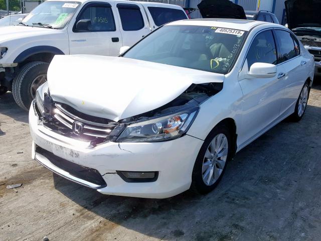 1HGCR3F8XEA004805 - 2014 HONDA ACCORD EXL WHITE photo 2