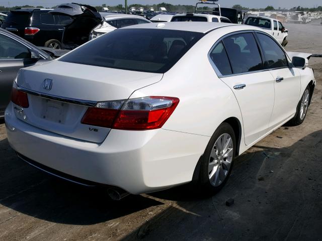 1HGCR3F8XEA004805 - 2014 HONDA ACCORD EXL WHITE photo 4