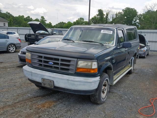 1FTEF14Y9SNB59051 - 1995 FORD F150 GREEN photo 2