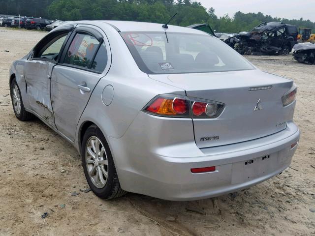 JA32U2FU7CU017912 - 2012 MITSUBISHI LANCER ES/ SILVER photo 3