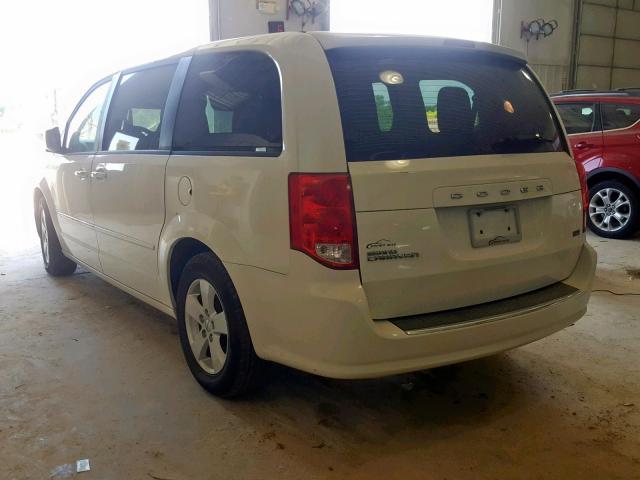 2C4RDGBG7DR617048 - 2013 DODGE GRAND CARA WHITE photo 3