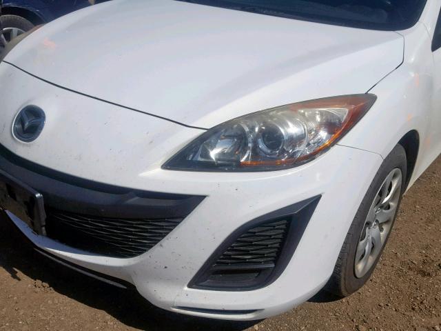 JM1BL1UF1B1370066 - 2011 MAZDA 3 I WHITE photo 10