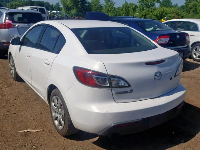 JM1BL1UF1B1370066 - 2011 MAZDA 3 I WHITE photo 3