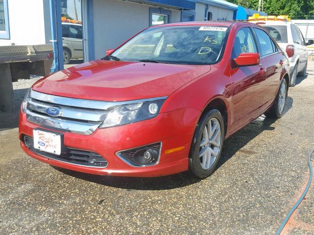 3FAHP0JG6CR220540 - 2012 FORD FUSION SEL RED photo 2