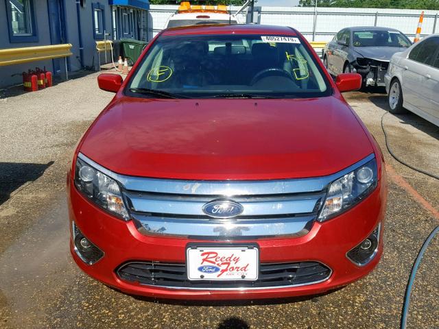 3FAHP0JG6CR220540 - 2012 FORD FUSION SEL RED photo 9