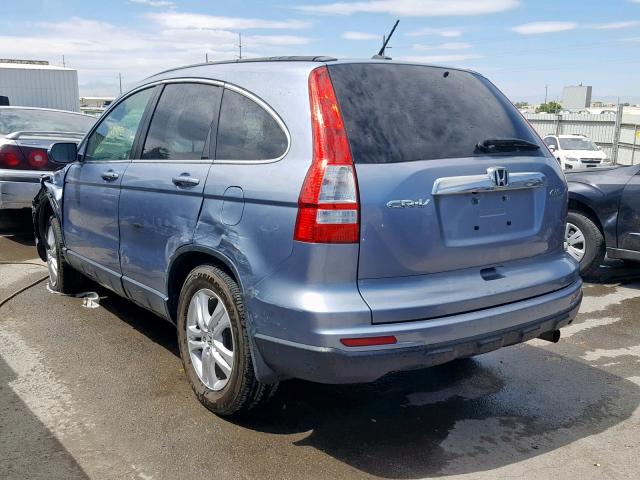 JHLRE4H79AC004973 - 2010 HONDA CR-V EXL SILVER photo 3