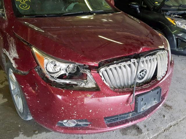 1G4GC5EG7AF281930 - 2010 BUICK LACROSSE C BURGUNDY photo 9