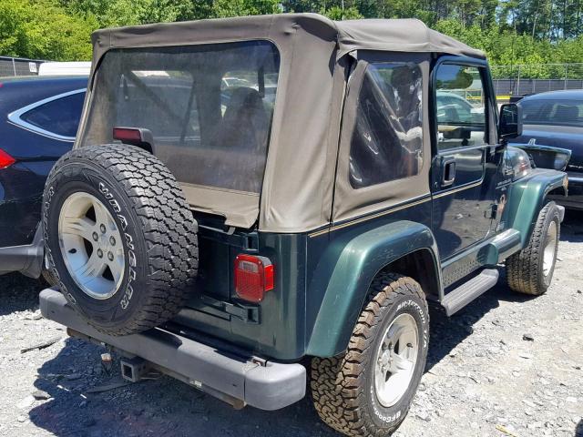 1J4FA59SXYP758983 - 2000 JEEP WRANGLER / GREEN photo 4