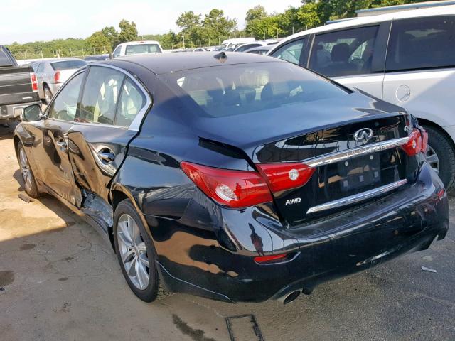 JN1BV7AR2FM410285 - 2015 INFINITI Q50 BASE BLACK photo 3