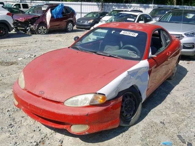 KMHJG24M9VU031736 - 1997 HYUNDAI TIBURON RED photo 2