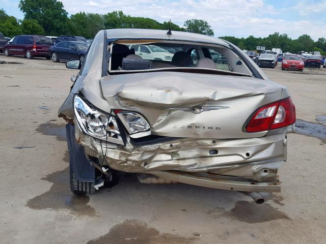 1C3LC46K97N515746 - 2007 CHRYSLER SEBRING GOLD photo 9