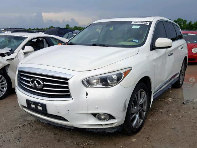 5N1AL0MMXDC306731 - 2013 INFINITI JX35 WHITE photo 2