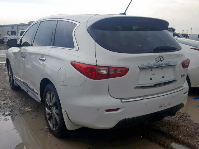 5N1AL0MMXDC306731 - 2013 INFINITI JX35 WHITE photo 3