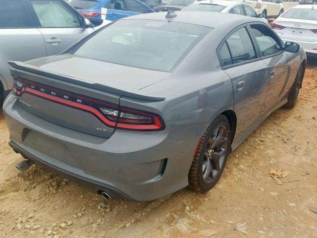 2C3CDXHG3KH597370 - 2019 DODGE CHARGER GT GRAY photo 4