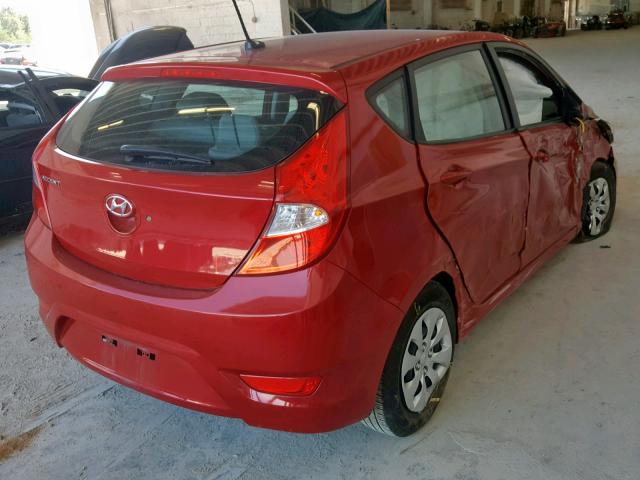 KMHCT5AE0HU335707 - 2017 HYUNDAI ACCENT SE BURGUNDY photo 4