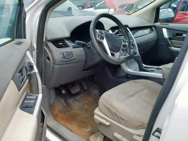 2FMDK3GC3BBB07425 - 2011 FORD EDGE SE WHITE photo 9