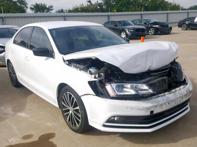 3VWD17AJXGM344552 - 2016 VOLKSWAGEN JETTA SPOR WHITE photo 1