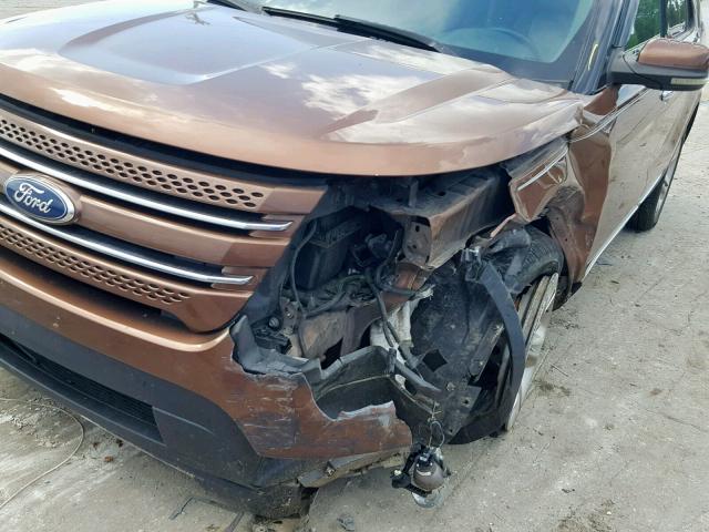 1FMHK7F85BGA68982 - 2011 FORD EXPLORER L BROWN photo 9