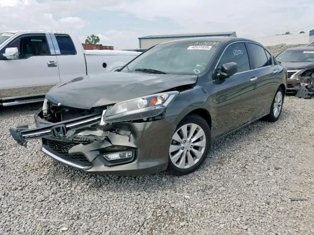 1HGCR2F85DA170898 - 2013 HONDA ACCORD EXL GRAY photo 2