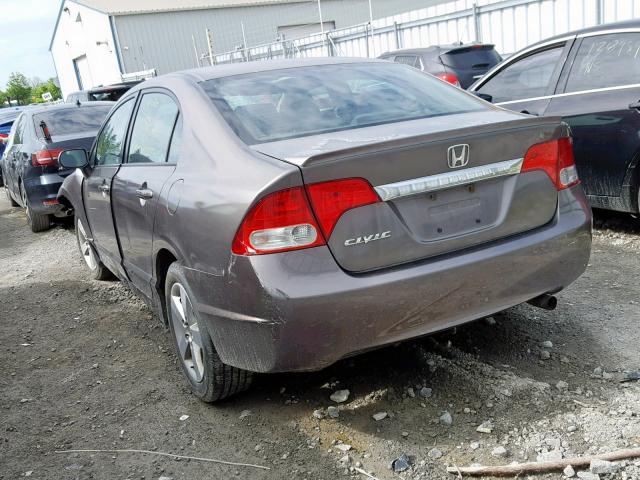 2HGFA16659H030064 - 2009 HONDA CIVIC LX-S GRAY photo 3