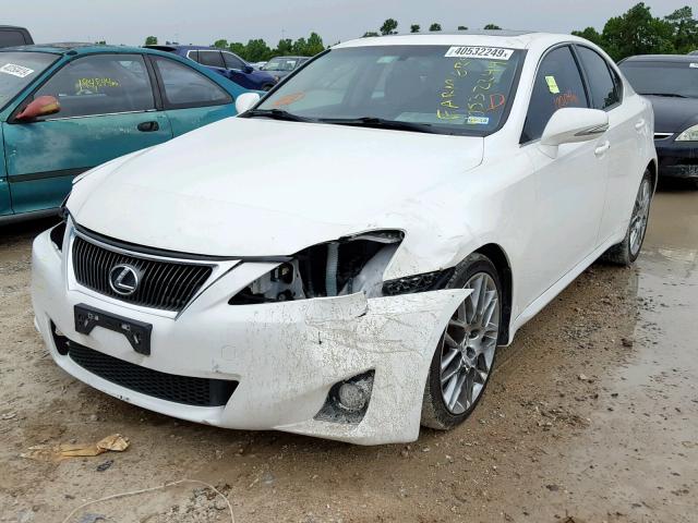 JTHBF5C28C5171988 - 2012 LEXUS IS 250 WHITE photo 2