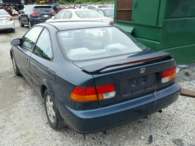 1HGEJ6126WL062887 - 1998 HONDA CIVIC DX GREEN photo 3