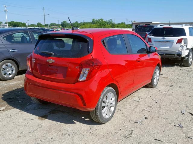 KL8CD6SA5HC749406 - 2017 CHEVROLET SPARK 1LT RED photo 4