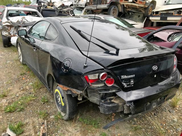 KMHHM65D38U281068 - 2008 HYUNDAI TIBURON GS BLACK photo 3