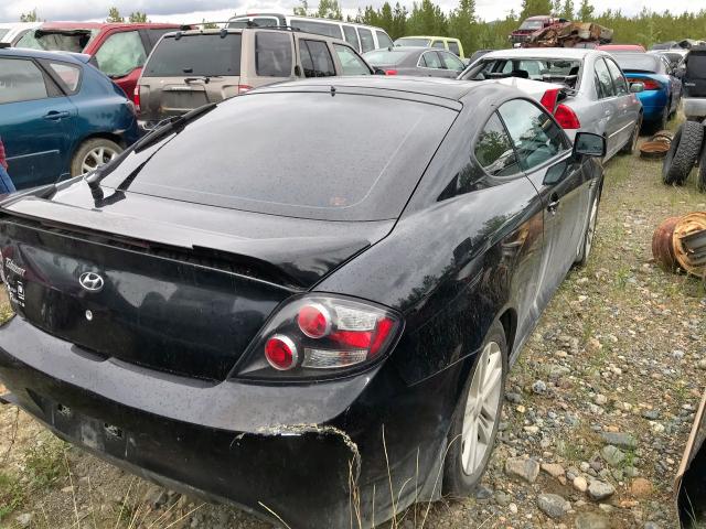 KMHHM65D38U281068 - 2008 HYUNDAI TIBURON GS BLACK photo 4