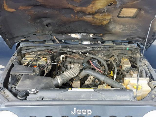 1J8FA54107L135729 - 2007 JEEP WRANGLER S GRAY photo 7