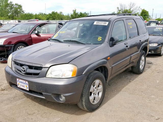 4F2YZ94154KM10383 - 2004 MAZDA TRIBUTE LX GRAY photo 2