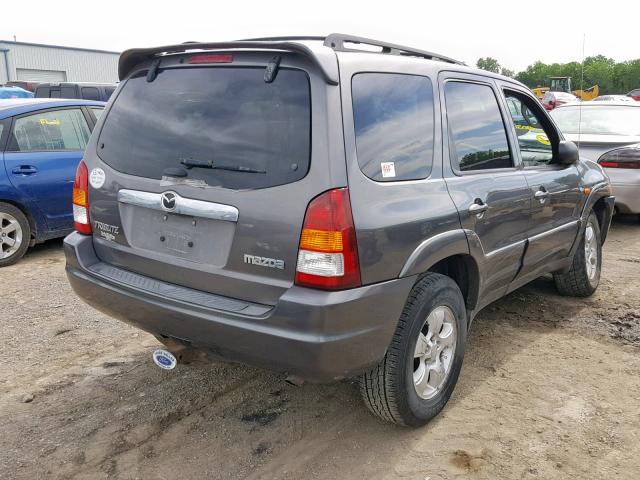 4F2YZ94154KM10383 - 2004 MAZDA TRIBUTE LX GRAY photo 4