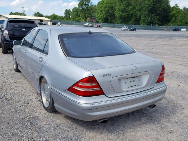 WDBNG78J91A188213 - 2001 MERCEDES-BENZ S 600 SILVER photo 3