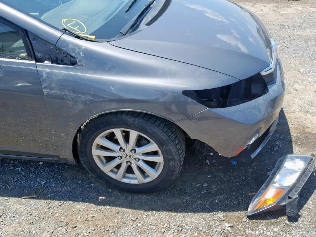 2HGFB2F97CH507582 - 2012 HONDA CIVIC EXL 灰色 照片 9