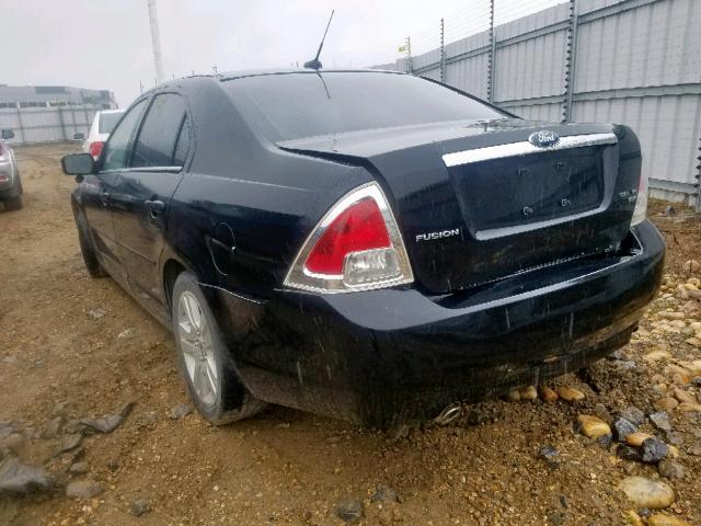 3FAHP02177R143404 - 2007 FORD FUSION SEL BLACK photo 3