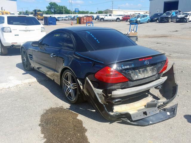 WDBSK75F45F103806 - 2005 MERCEDES-BENZ SL 500 BLACK photo 3