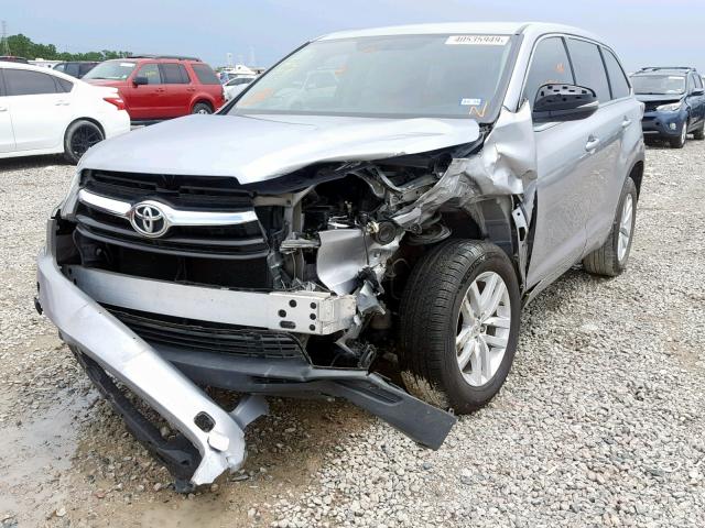 5TDZKRFH8FS079376 - 2015 TOYOTA HIGHLANDER GRAY photo 2