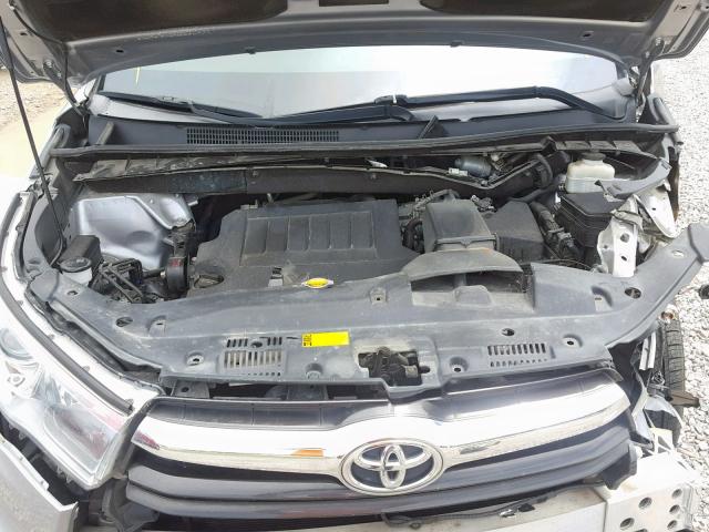 5TDZKRFH8FS079376 - 2015 TOYOTA HIGHLANDER GRAY photo 7