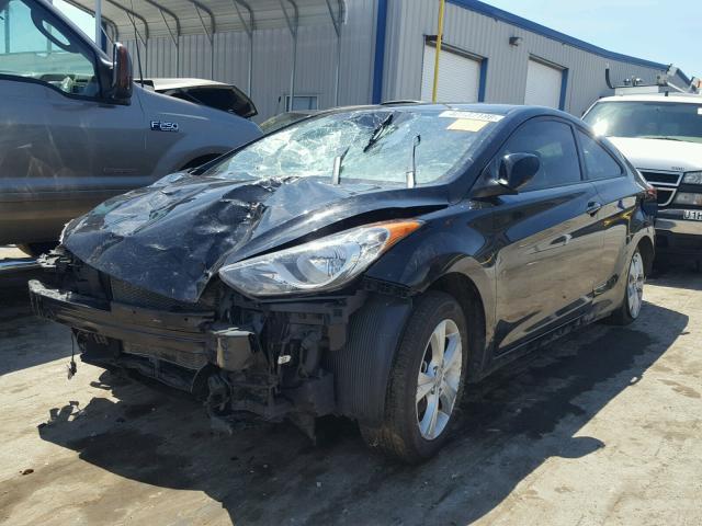 KMHDH6AEXDU007667 - 2013 HYUNDAI ELANTRA CO BLACK photo 2