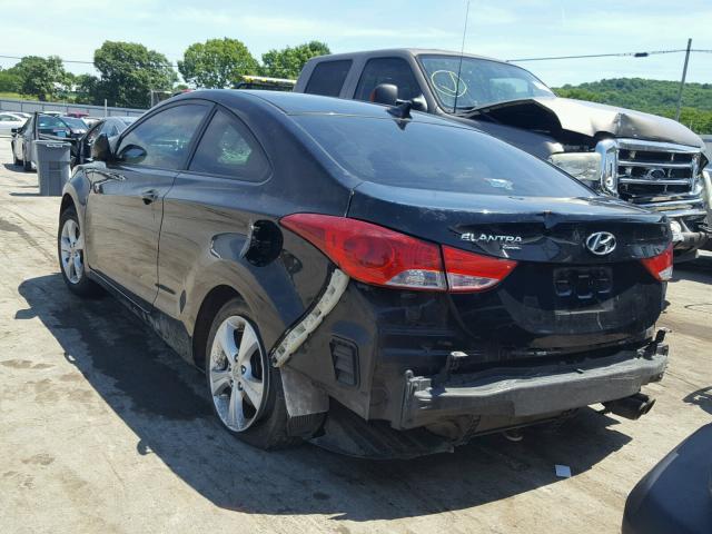 KMHDH6AEXDU007667 - 2013 HYUNDAI ELANTRA CO BLACK photo 3