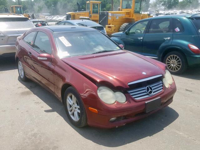 WDBRN40J23A417948 - 2003 MERCEDES-BENZ C 230K SPO BURGUNDY photo 1