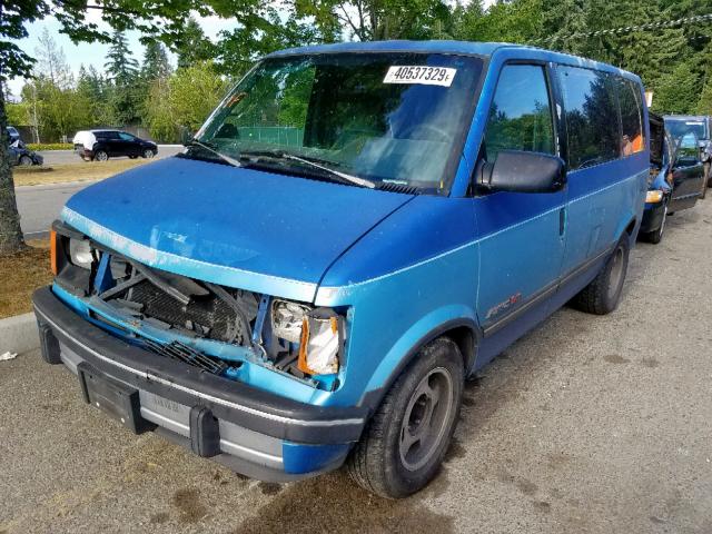 1GNDM19Z7PB131879 - 1993 CHEVROLET ASTRO BLUE photo 2